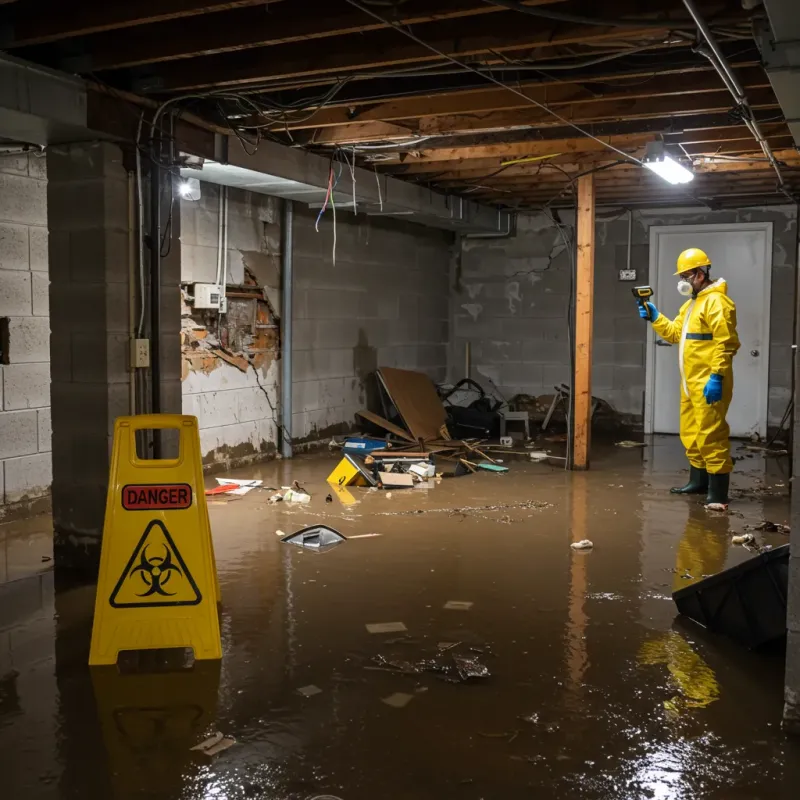 Flooded Basement Electrical Hazard in Limington, ME Property